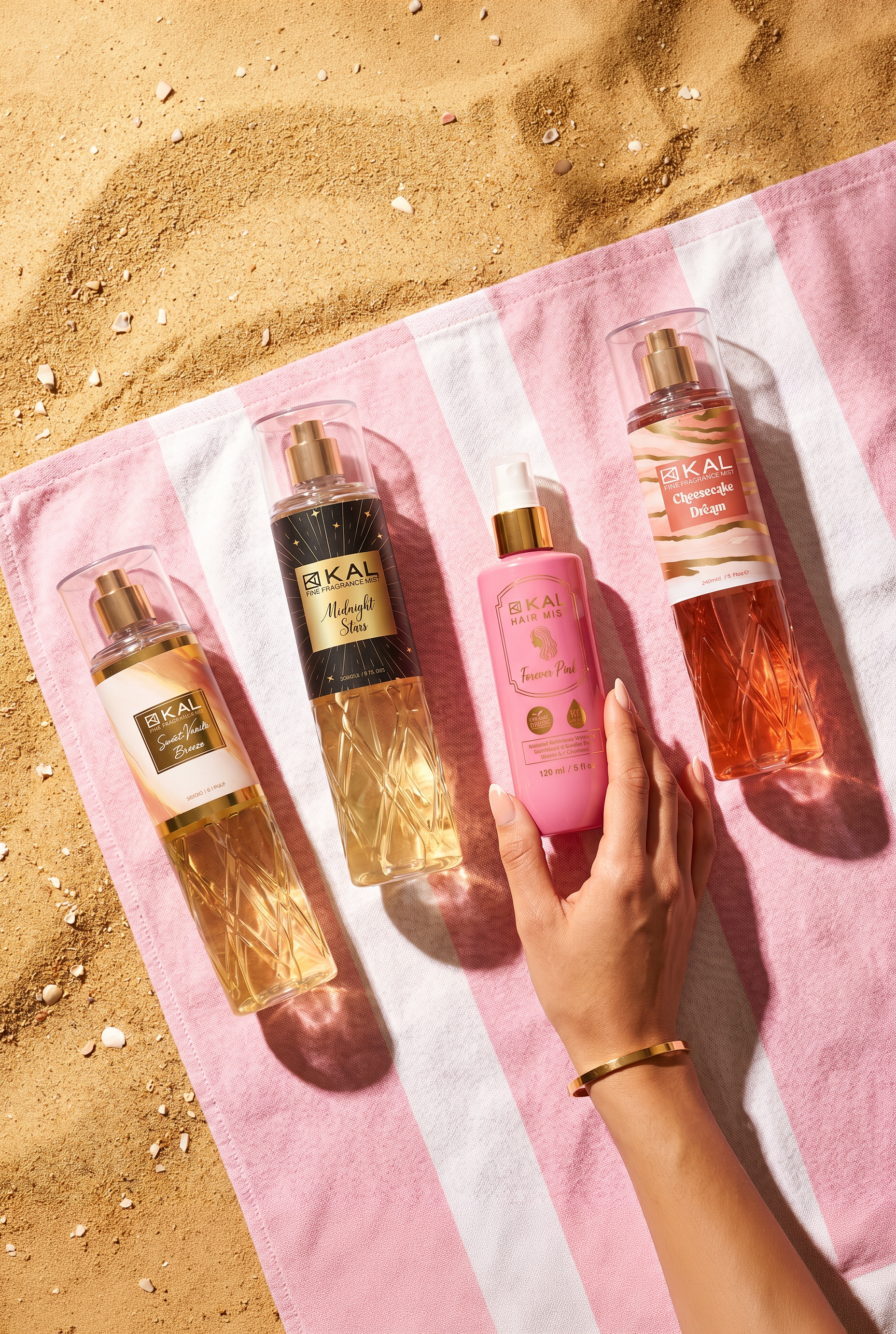 Buy Sweet vanilla Breeze & Midnight Stars & Cheese Cake Dream and Get 1 Free Forever Pink Hair Mist