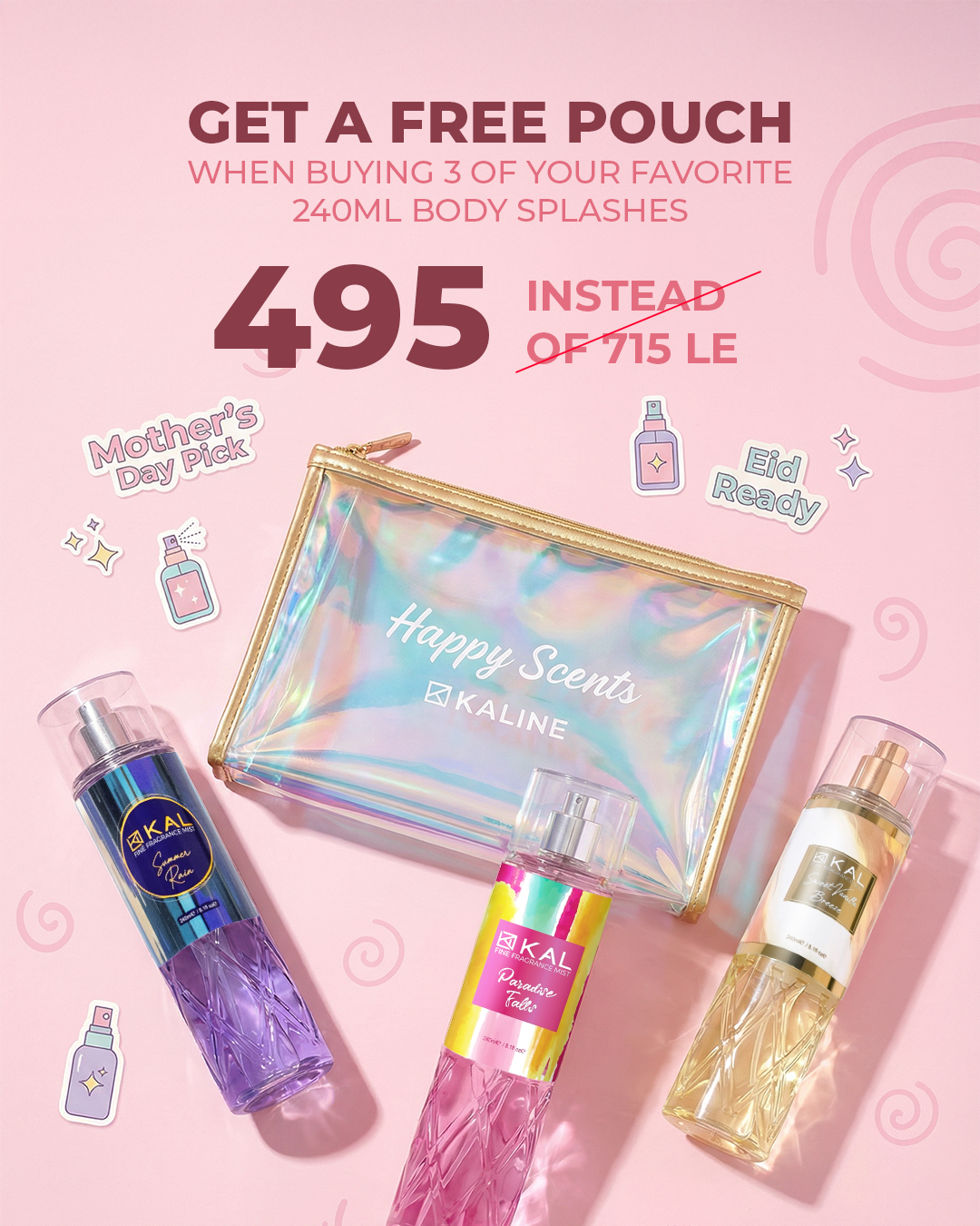 Summer Rain. Sweet Vanilla Breeze & Paradise Falls Free Pouch bundle