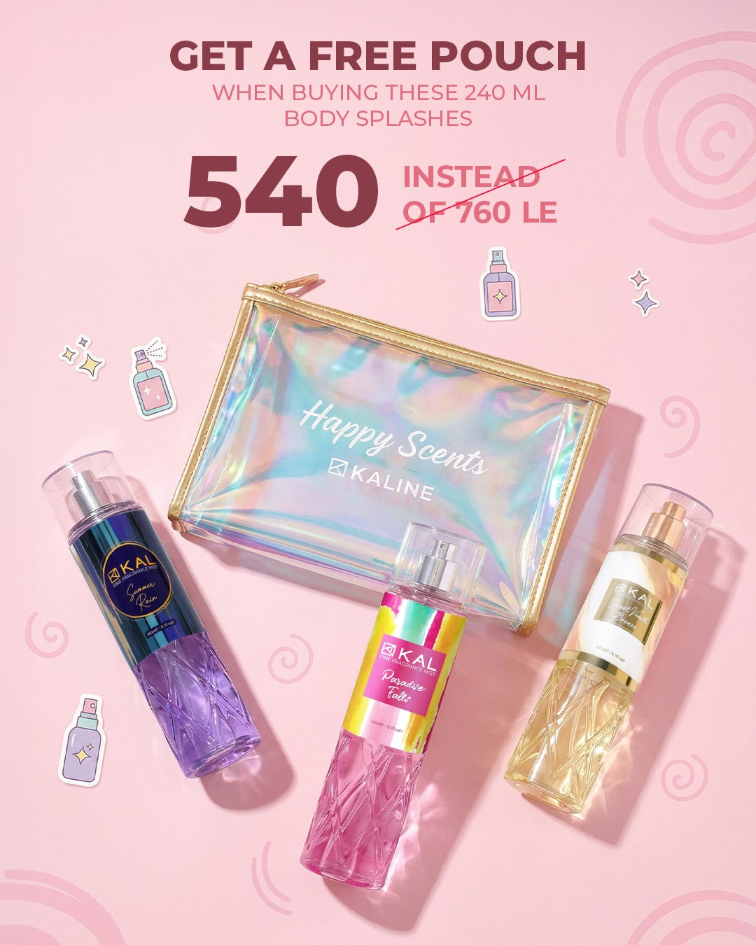 Summer Rain. Sweet Vanilla Breeze & Paradise Falls Free Pouch bundle
