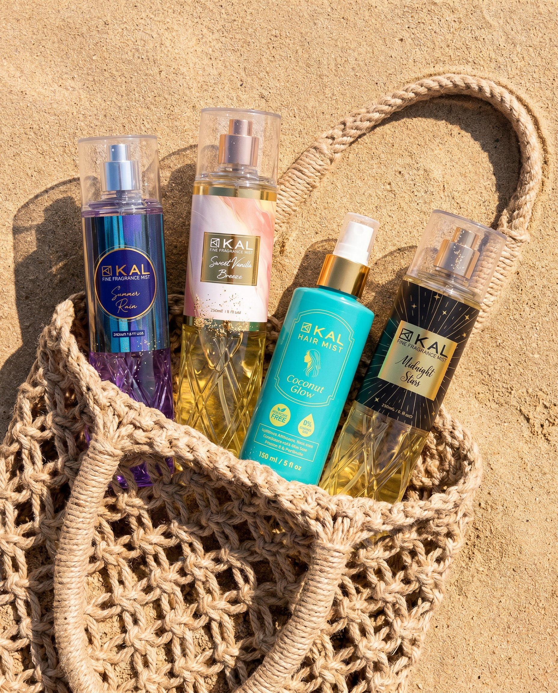 Buy Sweet vanilla Breeze & Midnight Stars &Summer Rain and Get 1 Free New Coconut Glow Hair Mist