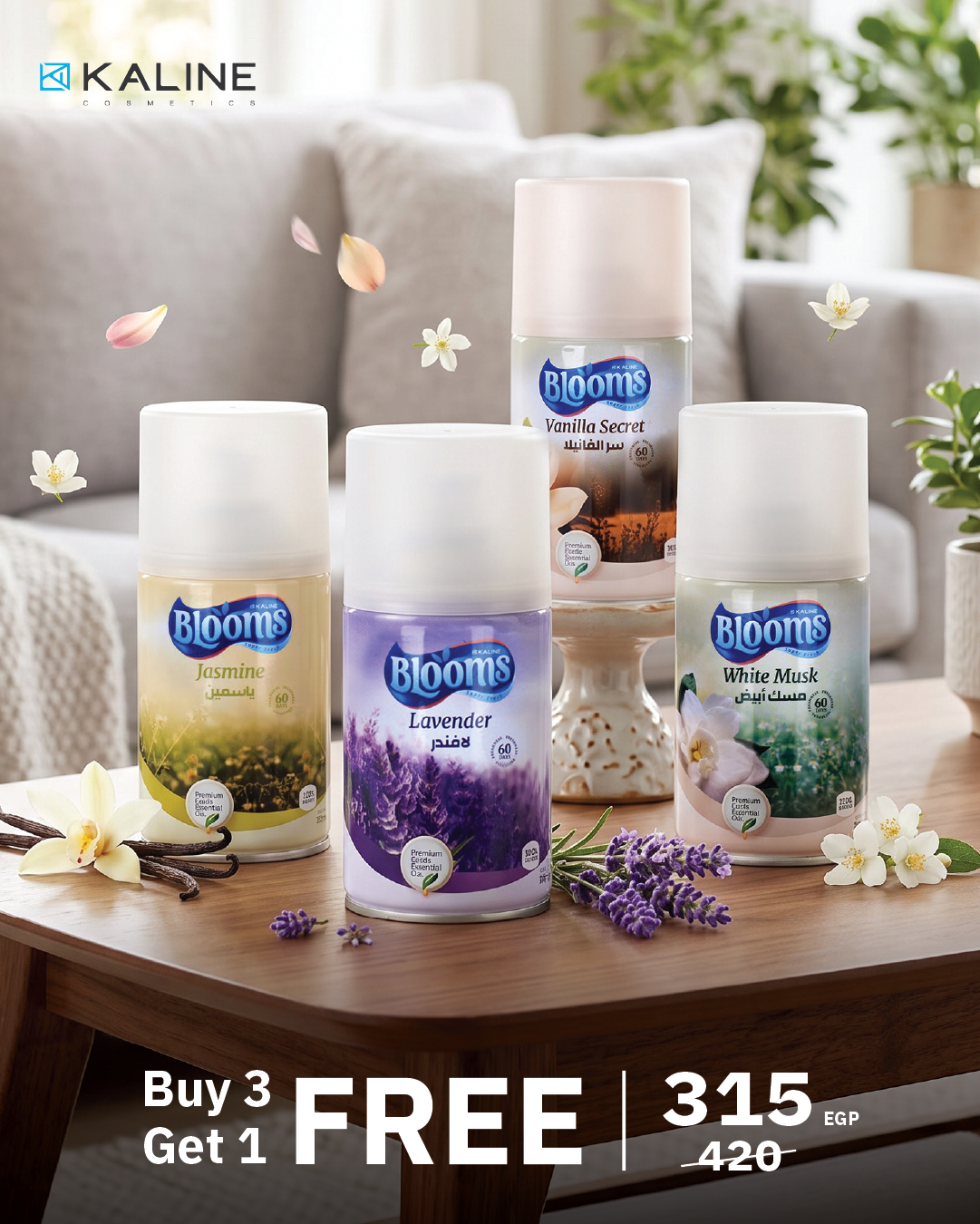 Jasmine Serenity Bundle Buy Vanilla + Lavender + White Musk & Get 1 Jasmine Free