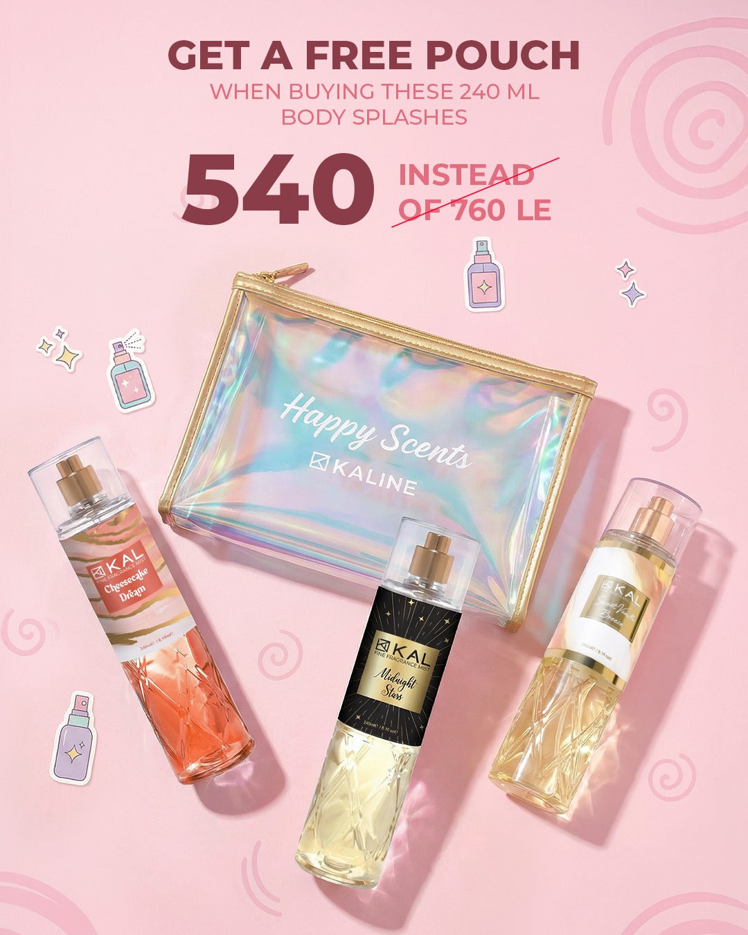 Cheese Cake Dream, Midnight Stars & Sweet Vanilla Breeze Free Pouch bundle